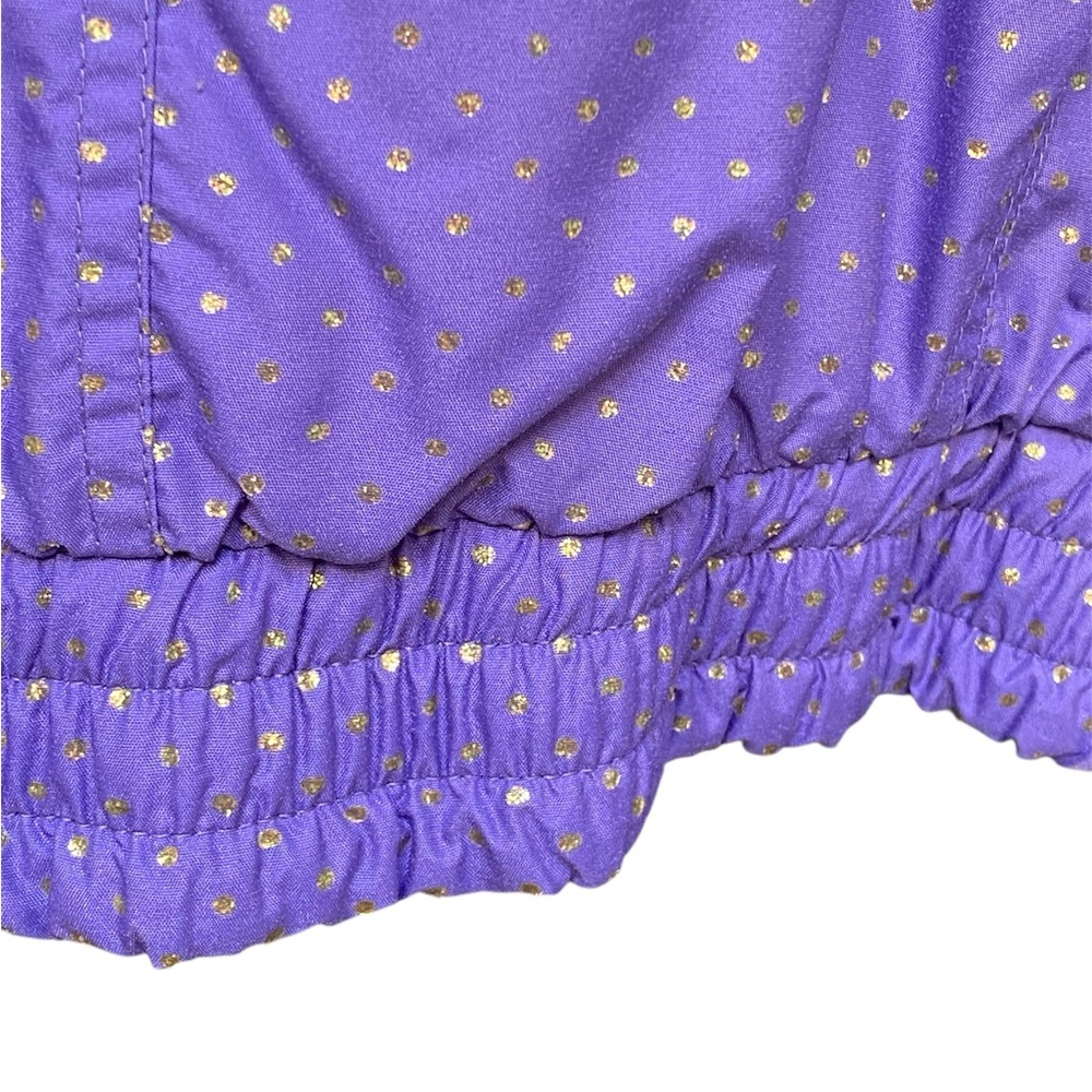 FERA Women’s Ski Coat Size 10 Purple Glitter Polka Dot Vintage 90s Snow Jacket - Picture 8 of 16